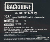 Backbone (aka Mr. Fat Face 100): O.K. 4-Track Promo w/ Back Artwork