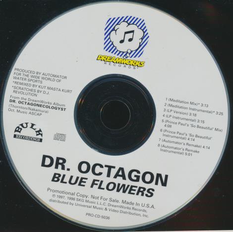 Dr. Octagon: Blue Flowers 8-Track Promo w/ Back Artwork