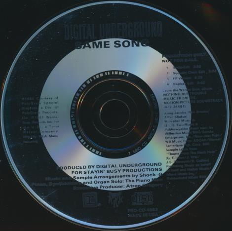 Digital Underground: Same Song 4-Track Promo w/ Back Artwork
