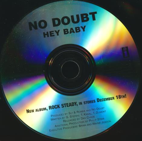 No Doubt: Hey Baby Promo w/ Back Artwork