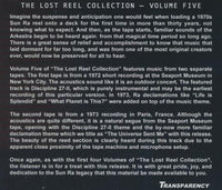 Sun Ra: The Lost Reel Collection: The Universe Sent Me Volume Five w/ Writing On Artwork
