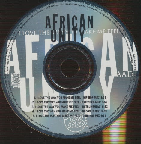 African Unity: I Love The Way You Make Me Feel 5-Track Promo w/ No Artwork