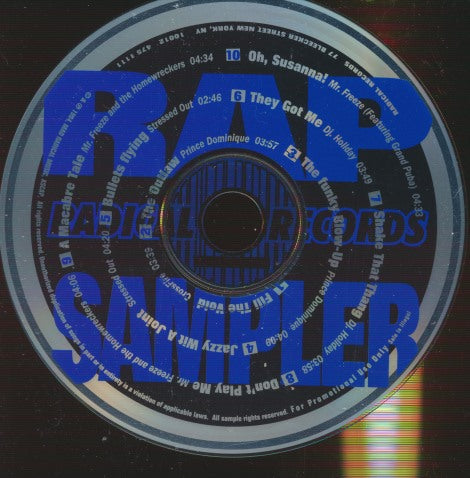 Radical Records: Rap Sampler Promo w/ No Artwork