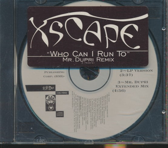 Xscape: Who Can I Run To (Mr. Dupri Remix) 3-Track Promo w/ Hype Sticker