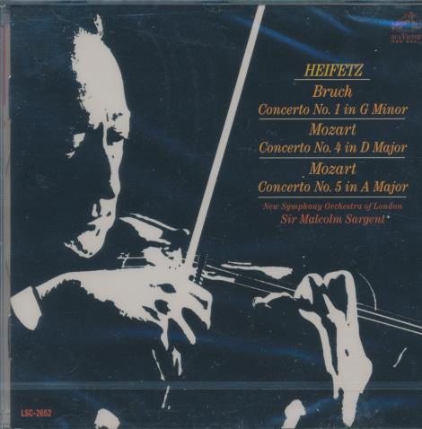 Jascha Heifetz: Bruch: Concerto No. 1 In G Minor / Mozart: Concertos No. 4 & 5