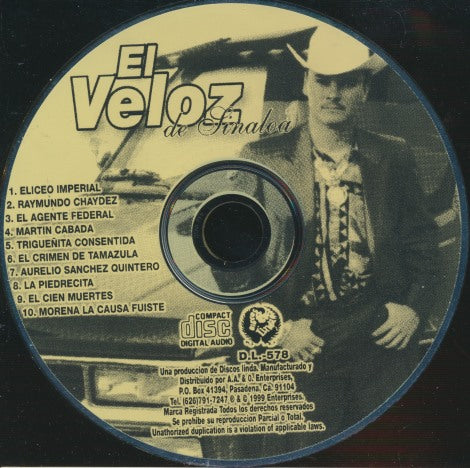 El Veloz De Sinaloa: El Veloz De Sinaloa w/ Back Artwork