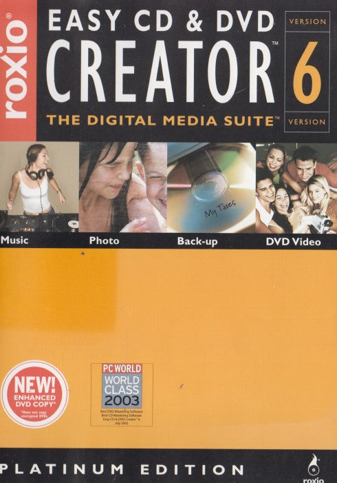 Roxio Easy CD & DVD Creator 6 Platinum w/ Manual