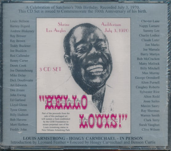 Louis Armstrong / Hoagy Carmichael: Hello Louis! 3-Disc Set w/ Cracked Case