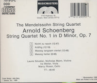 The Mendelssohn String Quartet: Arnold Schoenberg: String Quartet No. 1 In D Minor, Op. 7