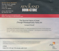 The Survival Value Of Great (Though Philosophically False) Art 2-Disc Set