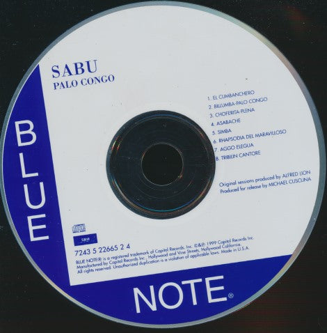 Sabu: Palo Congo w/ No Artwork