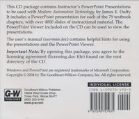 Modern Automotive Technology: ExamView Test Generator & Instructor's PowerPoint Presentations