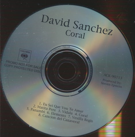 David Sanchez: Coral Promo w/ No Artwork
