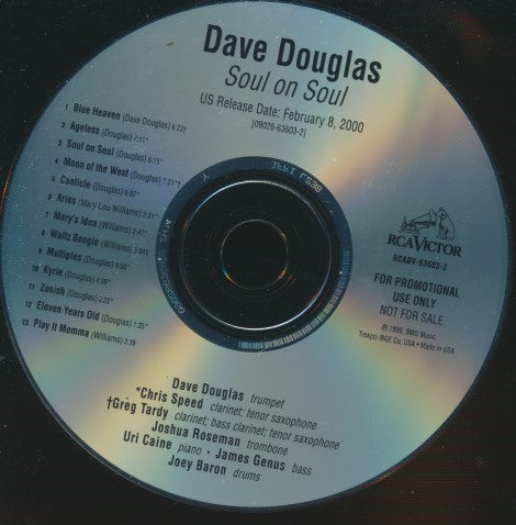 Dave Douglas: Soul On Soul Promo w/ No Artwork