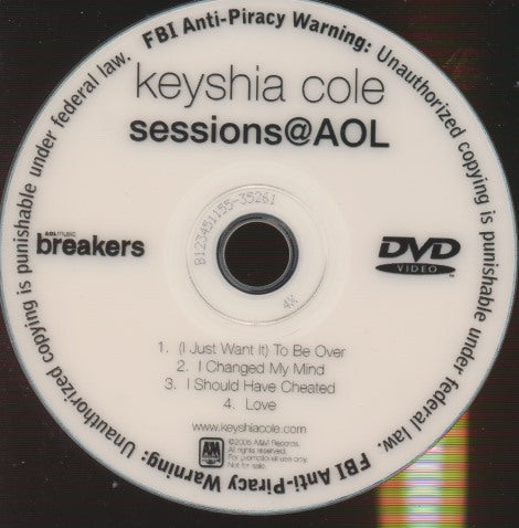 Keyshia Cole: Sessions At AOL 4-Track Promo w/ No Artwork
