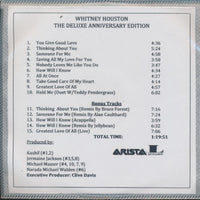 Whitney Houston: The Deluxe Anniversary Edition Promo 2-Disc Set w/ Front Artwork