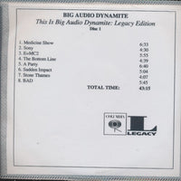 Big Audio Dynamite: This Is Big Audio Dynamite: Legacy Edition Vol. 1 Promo w/ Front Artwork