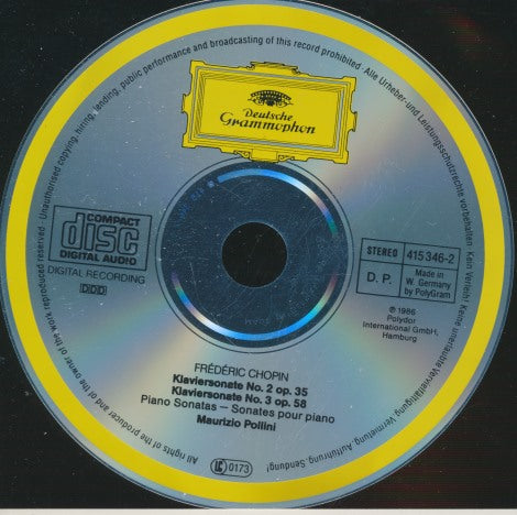 Frederic Chopin: Klaviersonate No. 2 & No. 3 w/ Back Artwork