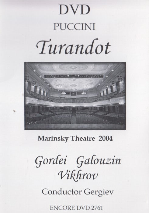 Puccini / Turandot: Marinsky Theatre, 2004