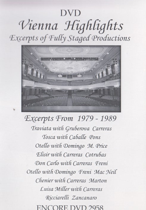 Vienna Highlights: Excerpts Of Fully Staged Productions 1979-1989
