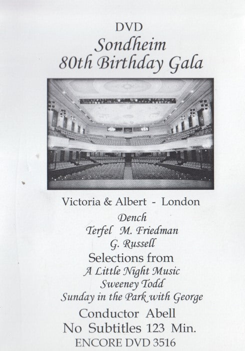 Sondheim 80th Birthday Gala