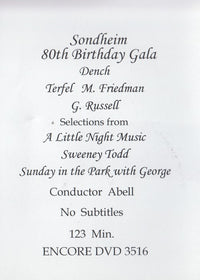 Sondheim 80th Birthday Gala