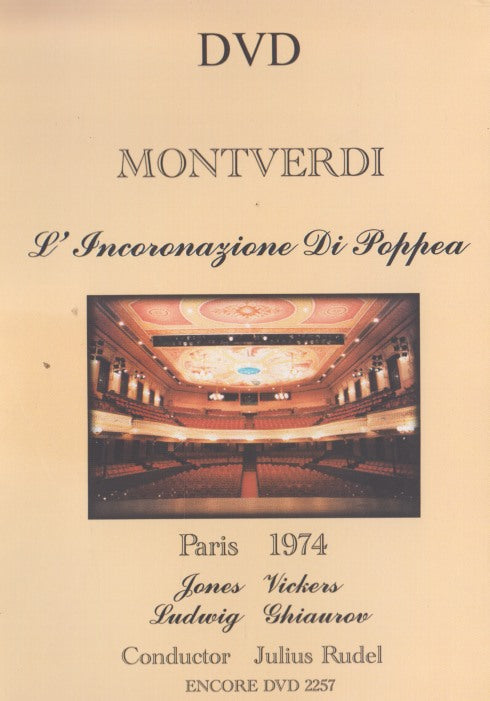 Monteverdi: L'Incoronazione Di Poppea: Paris 1974