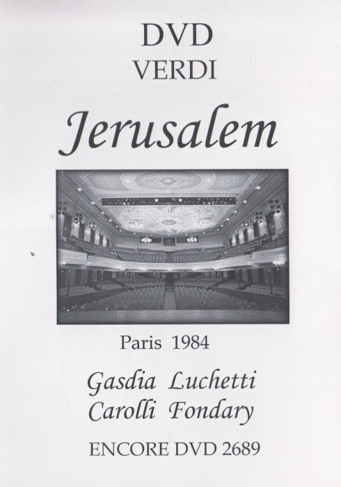 Verdi: Jerusalem: Paris 1984