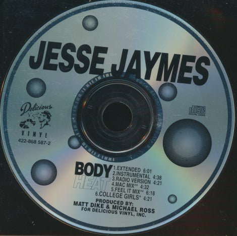 Jesse Jaymes: Body Heat 6-Track w/ Back Artwork