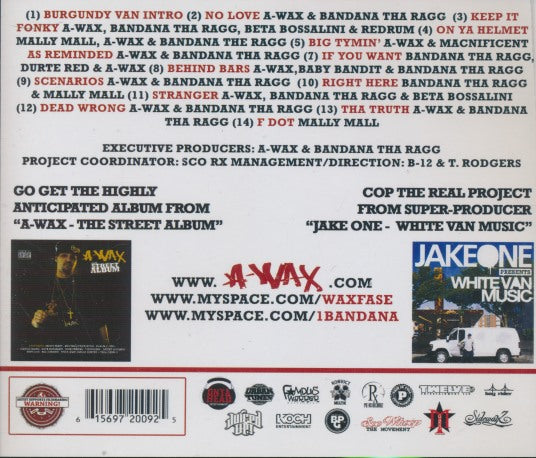 A-Wax & Bandana Tha Ragg: Burgundy Van Music: The Mixtape – NeverDieMedia