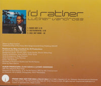 Luther Vandross: I'd Rather 3-Track Promo w/ Writing on Artwork