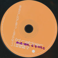 Luther Vandross: I'd Rather 3-Track Promo w/ Writing on Artwork