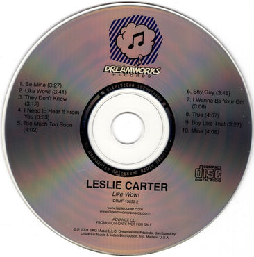Leslie Carter: Like Wow! Advance Promo w/ Back Artwork