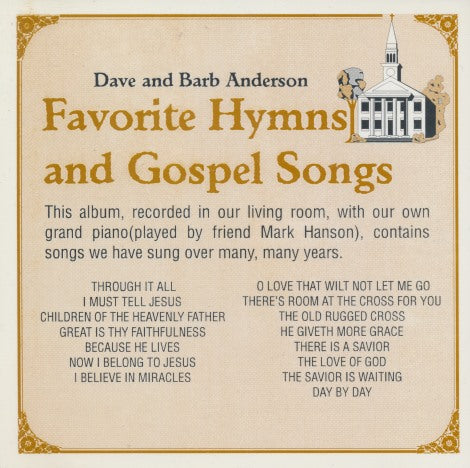 Dave And Barb Anderson: Favorite Hymns And Gospel Songs