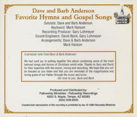 Dave And Barb Anderson: Favorite Hymns And Gospel Songs