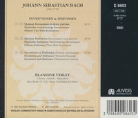 Blandine Verlet: J.S. Bach: Inventionen & Sinfonien
