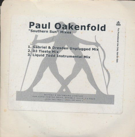 Paul Oakenfold: Southern Sun Mixes 3-Track Advance Promo