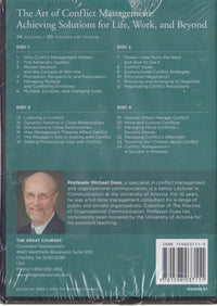 The Great Courses: The Art Of Conflict Management: Achieving Solutions For Life, Work, And Beyond 4-Disc Set w/ Course Guidebook