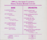 All Southern California Middle School: Honor Band And Honor Orchestra 1999