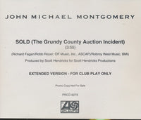 John Michael Montgomery: SOLD (The Grundy County Auction Incident) Promo w/ Back Artwork