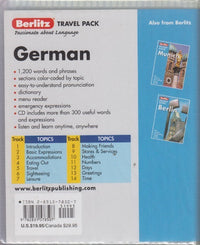 Berlitz German Travel Pack w/ Phrase Book