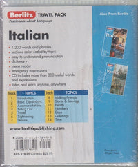 Berlitz Italian Travel Pack w/ Phrase Book
