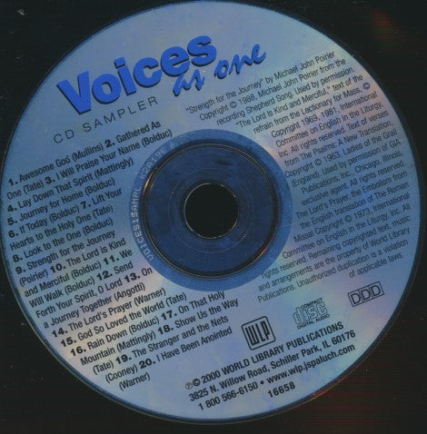 Voices As One: CD Sampler w/ No Artwork