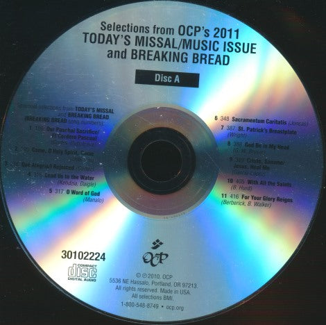 Selections From OCP's 2011 Today's Missal/Music Issue And Breaking Bread 2-Disc Set w/ No Artwork