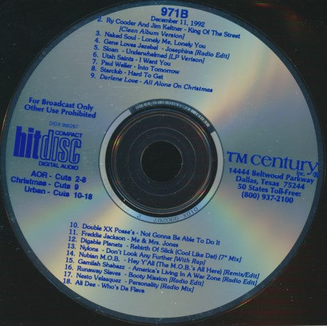 HitDisc 971B Promo w/ No Artwork