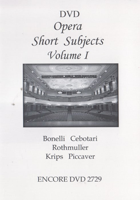 Opera Short Subjects Volume I