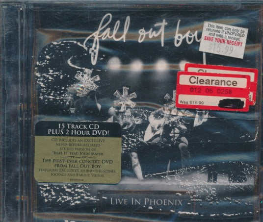 Fall Out Boy: Live In Phoenix 2-Disc Set w/ Damaged Case & Water Damaged Artwork