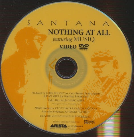 Santana Featuring Musiq: Nothing At All Promo w/ No Artwork