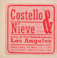 Costello & Nieve: Live At The Troubadour, Los Angeles 4-Track Promo