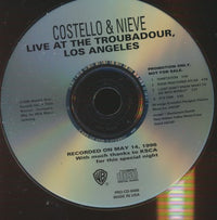 Costello & Nieve: Live At The Troubadour, Los Angeles 4-Track Promo